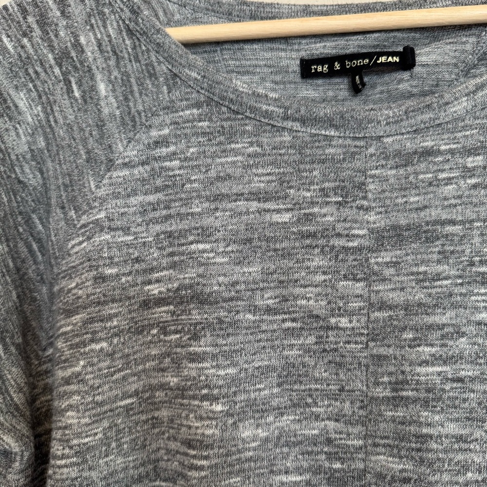 Rag & Bone Soft Gray Split Back Top - image 2